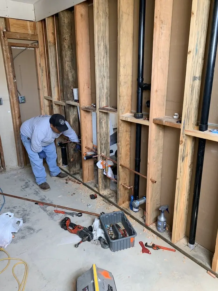 Commercial rough-in plumbing for Gas Line Repair in Crosspointe